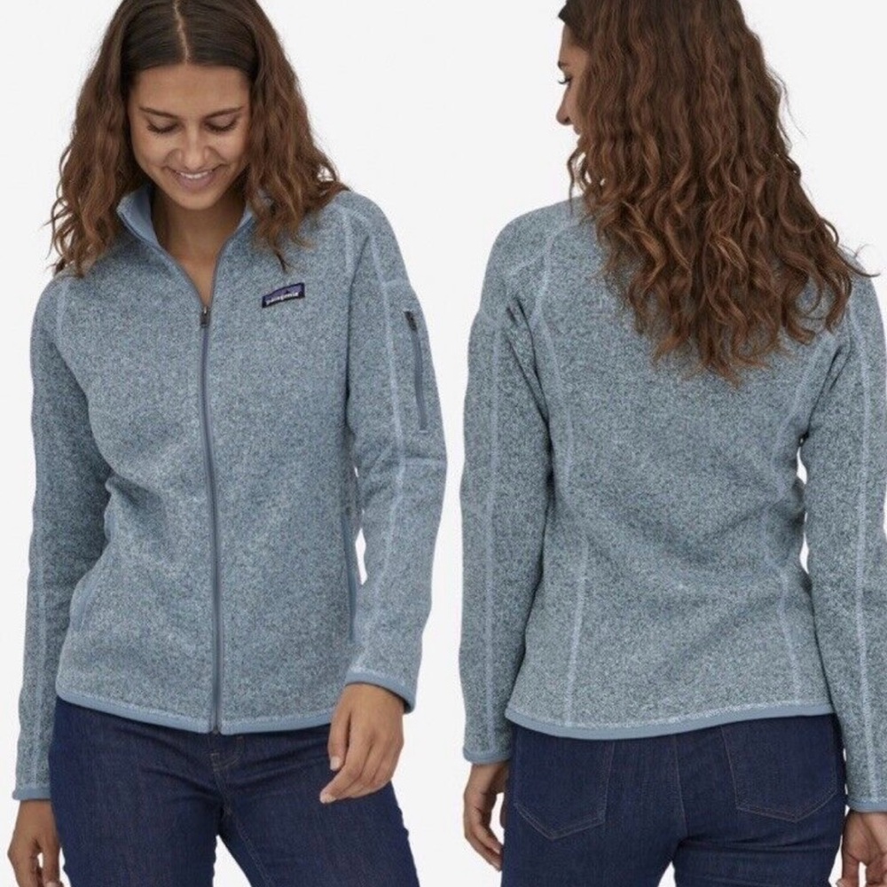 Patagonia Women's Better Sweater Fleece Jacket size medium blue with black